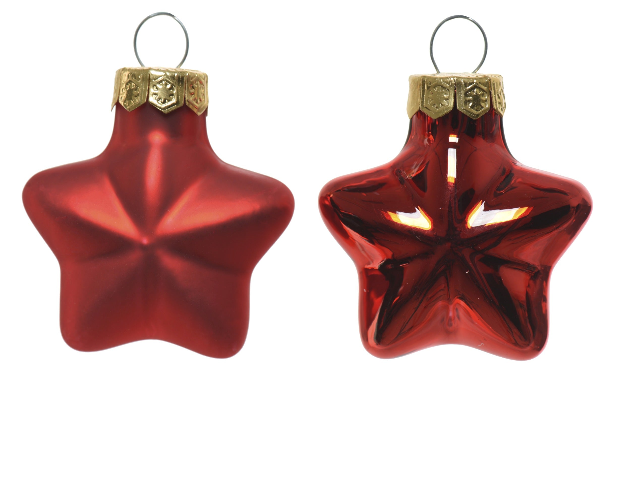 Box 12 Stelle Vetro Christmas Rede 4 Cm