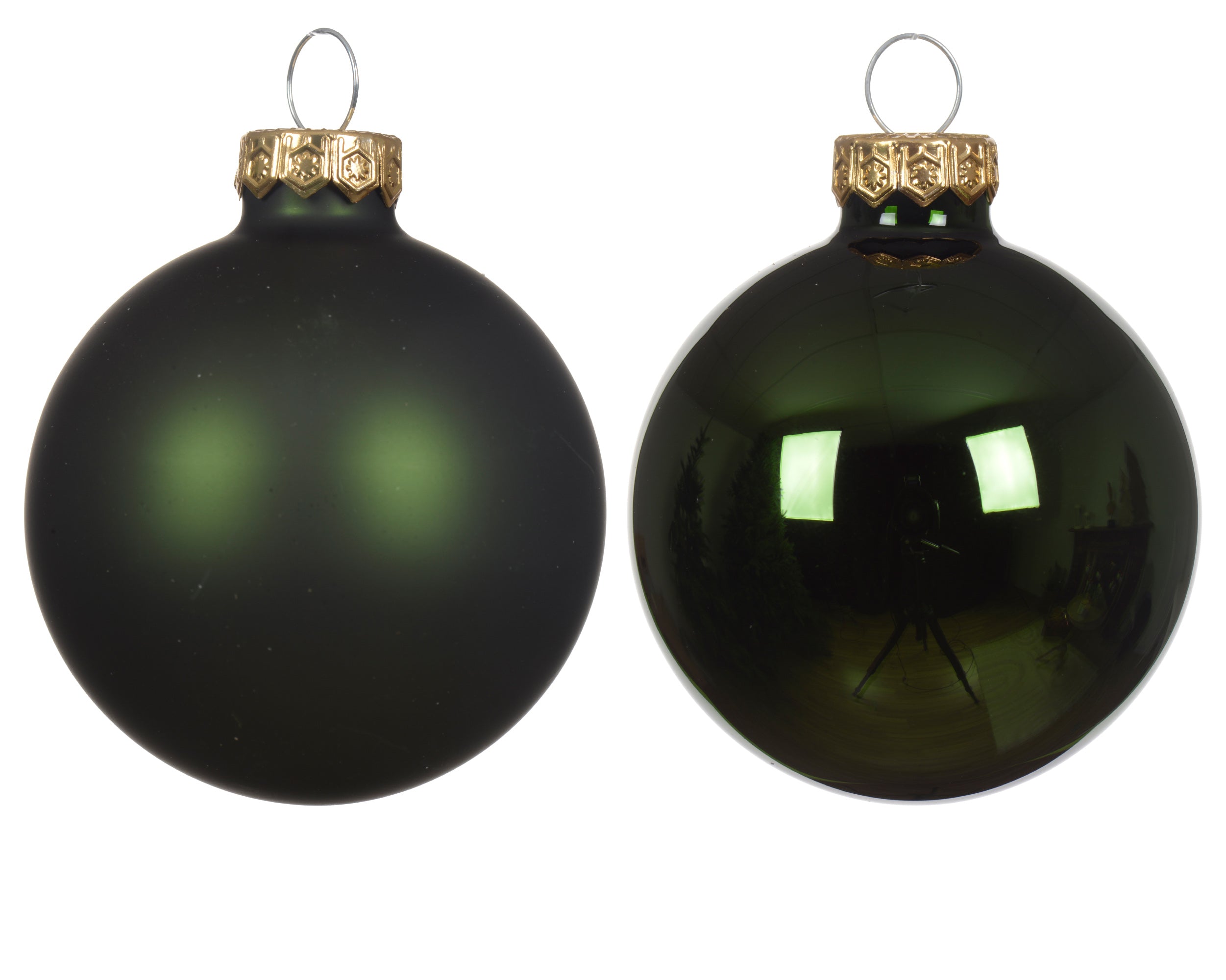 Box 24 Palline Vetro D 2,5 Pine Green