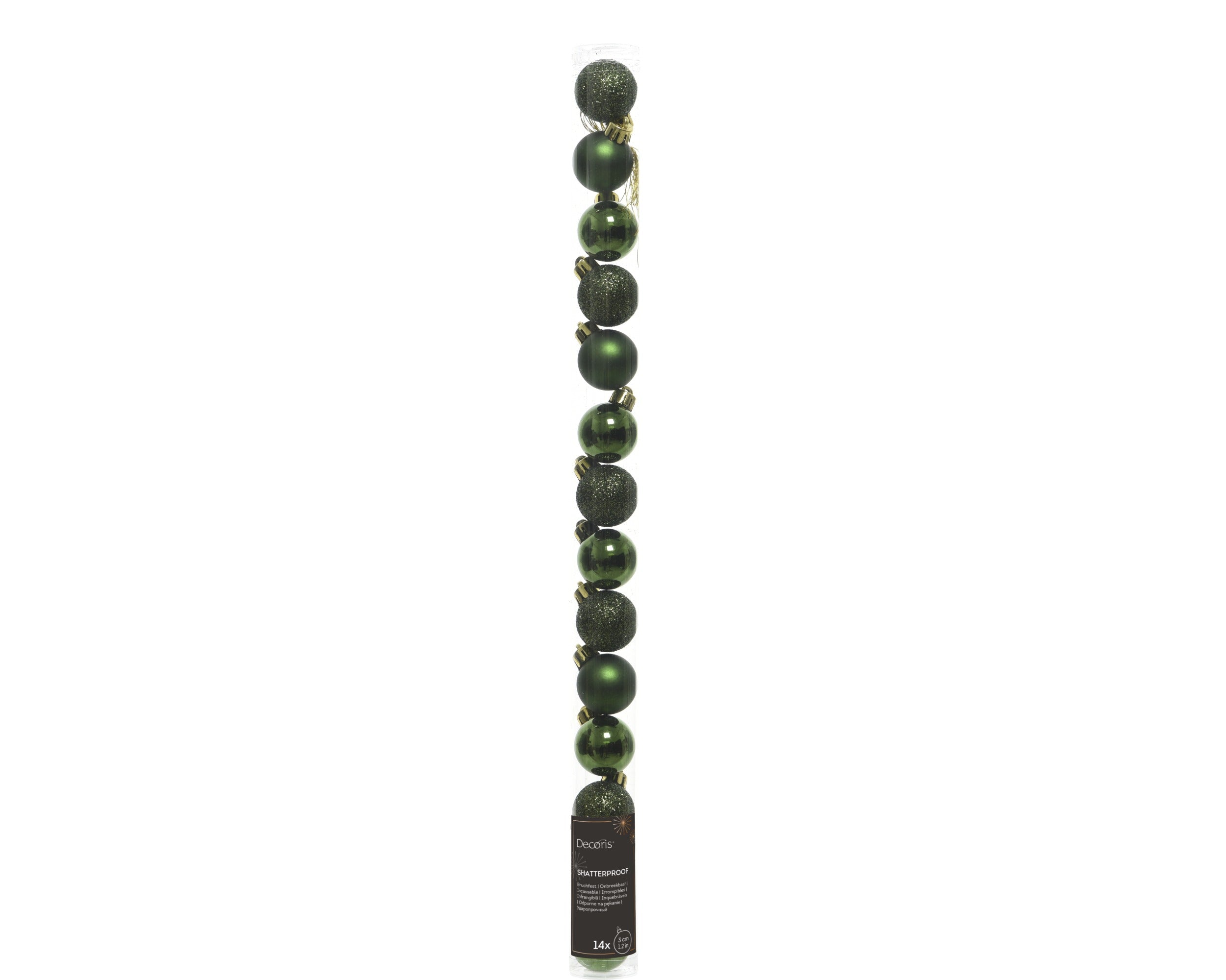 Tubo Palline Di Natale Verde Pino