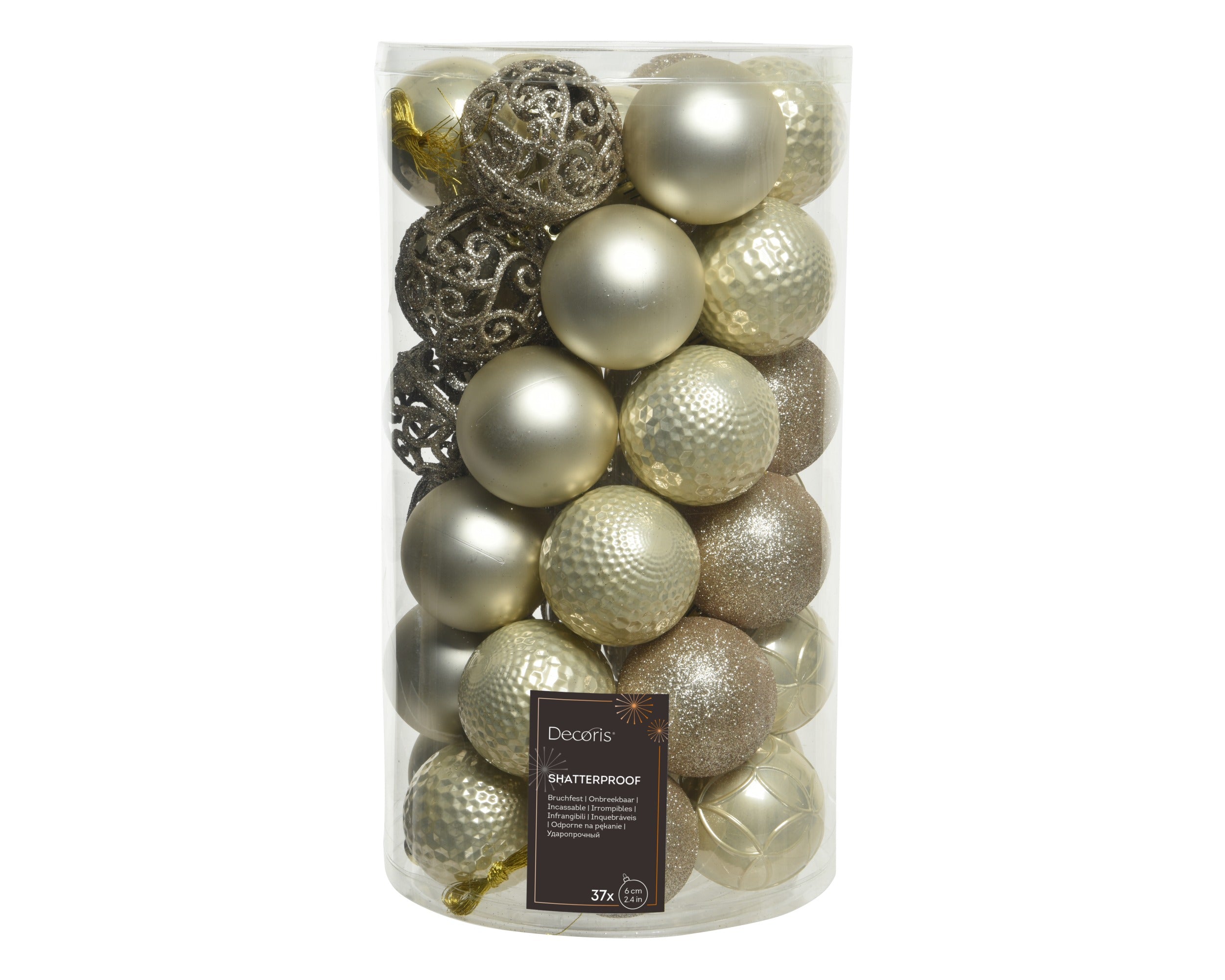 Palline Di Natale Bianco Perla D 6 Cm