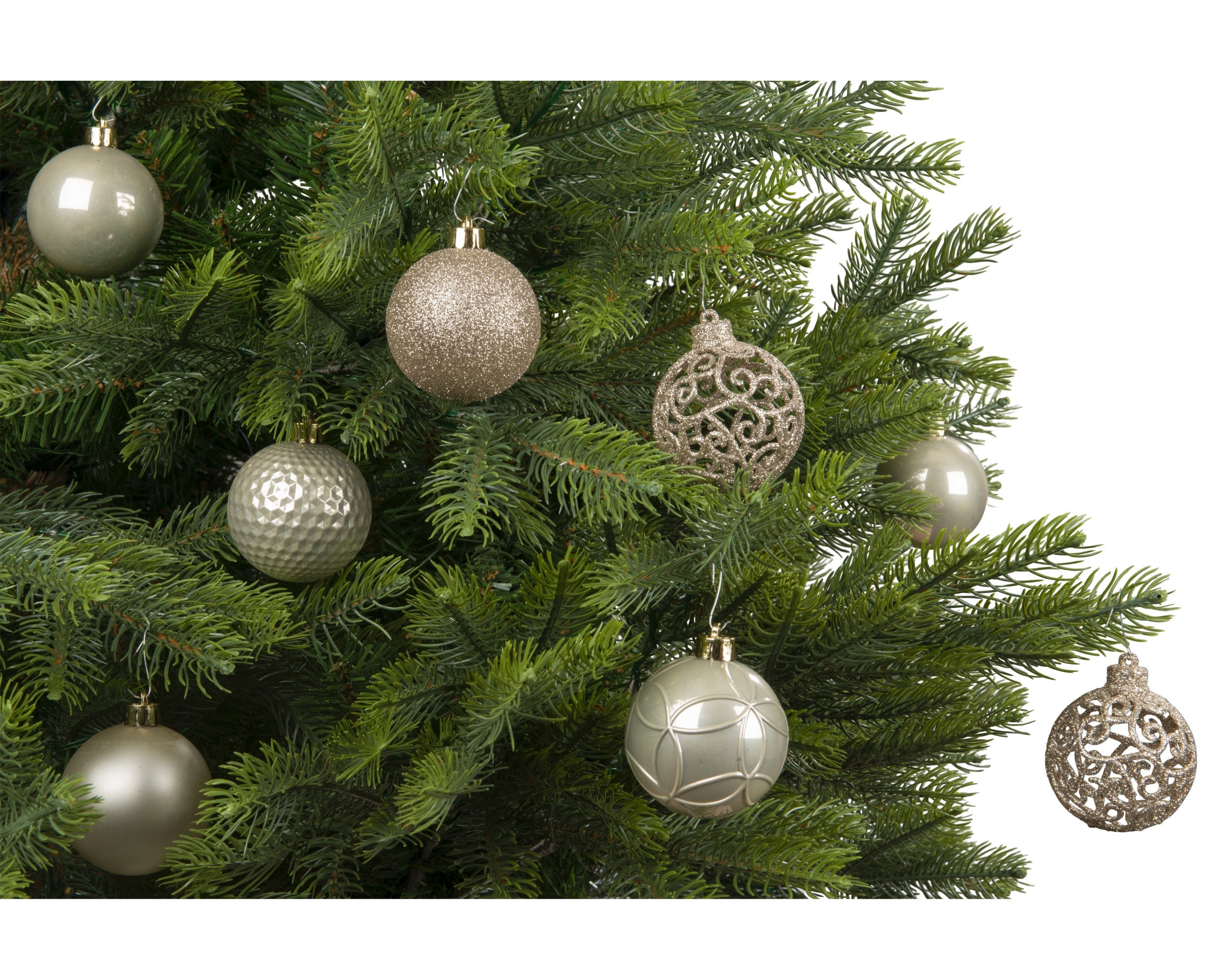Palline Di Natale Bianco Perla D 6 Cm