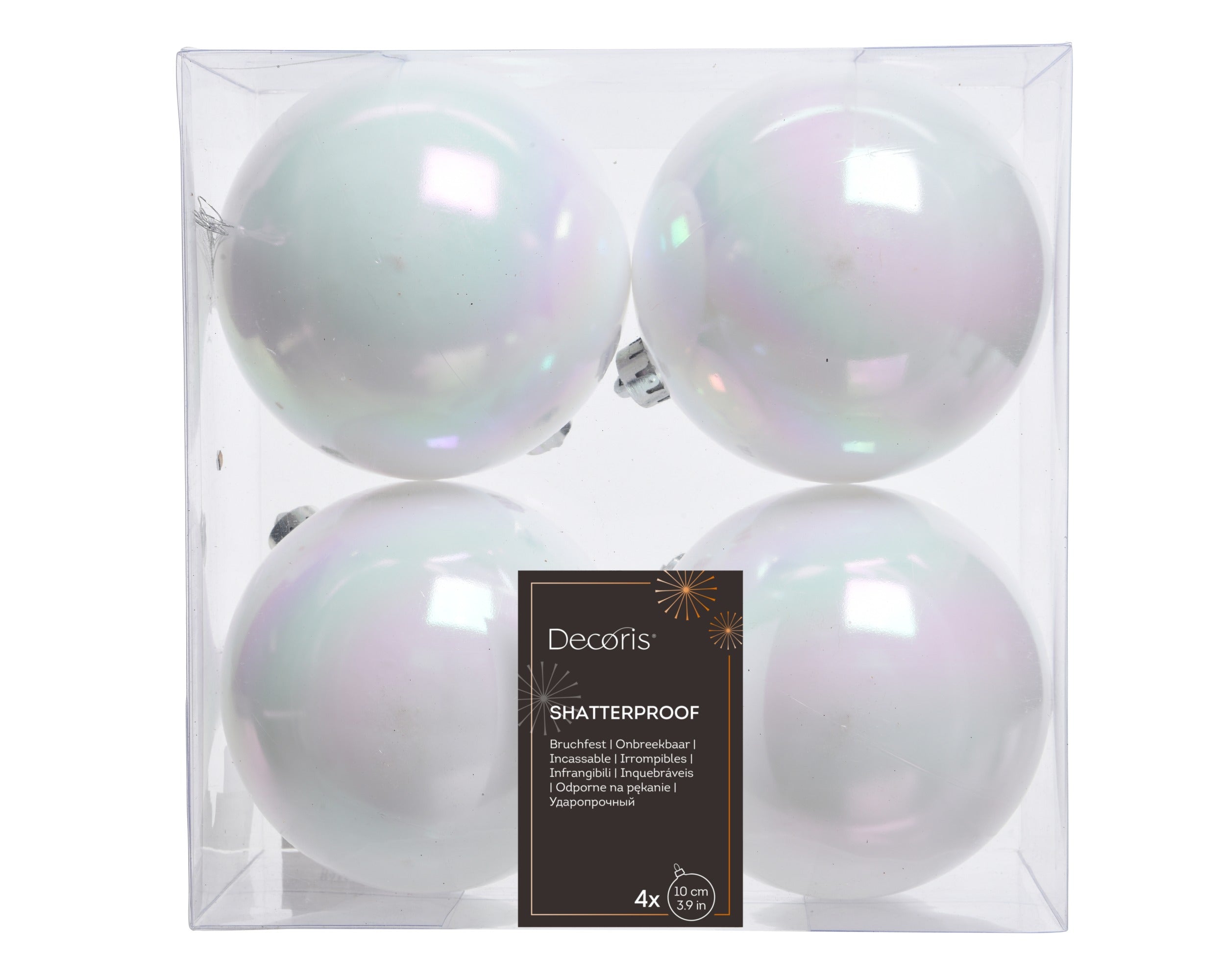 Palle Di Natale Bianco Iris D 10 Cm