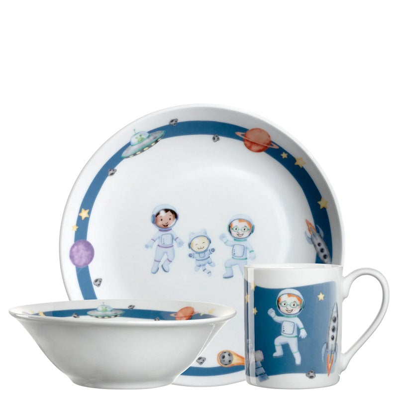 Set 3 Piatti Bimbo Decoro Spazio
