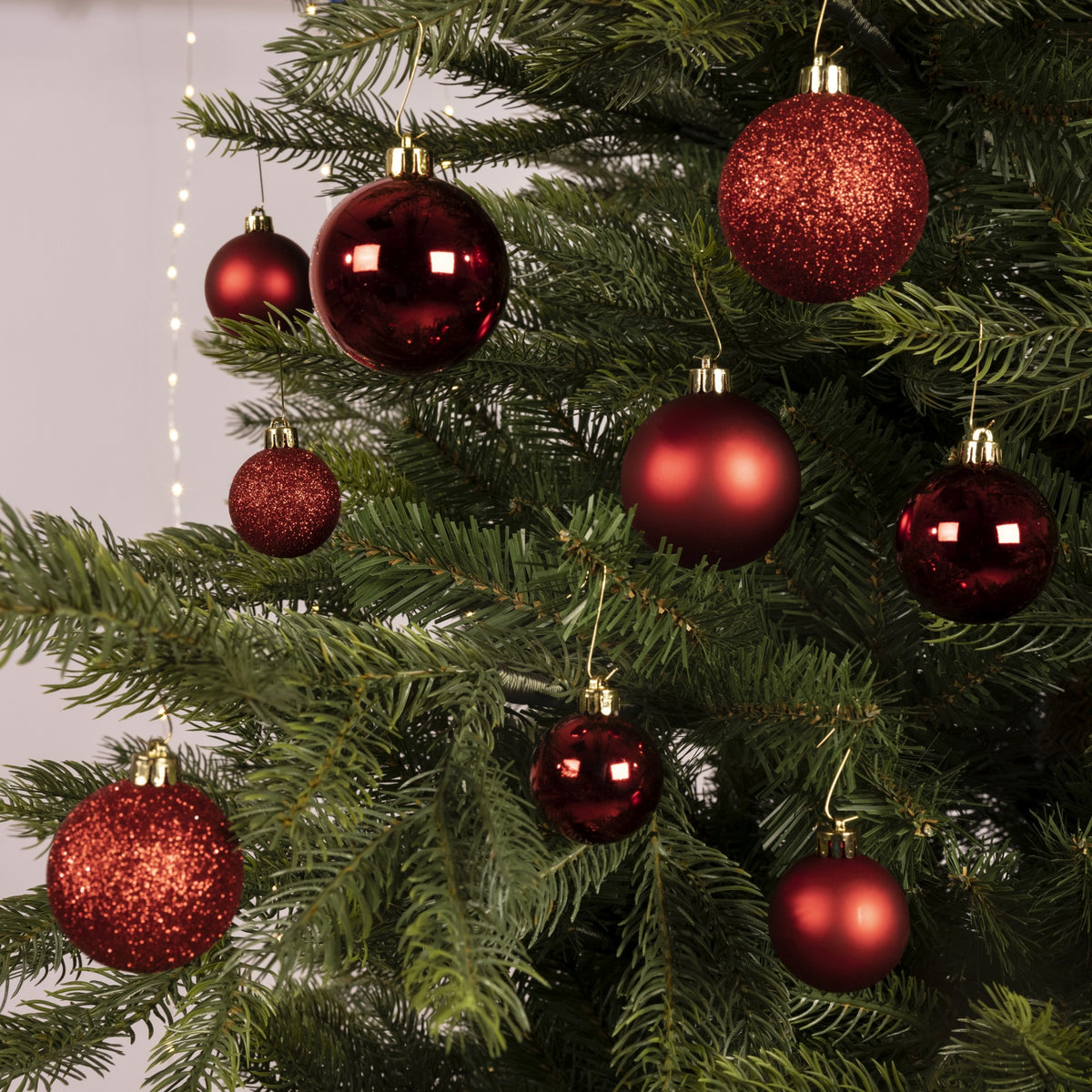 Box 30 Palline di Natale Miste Rosse