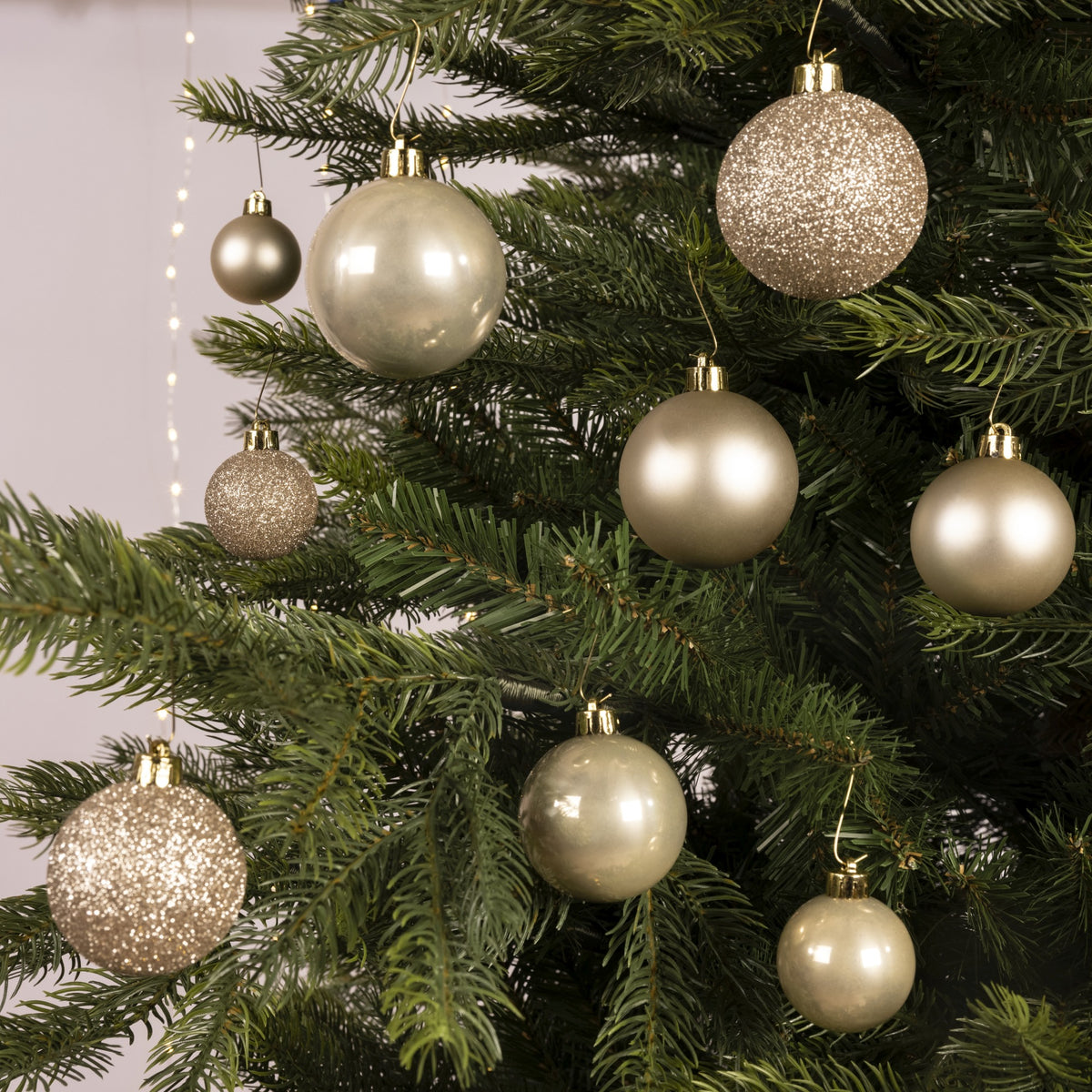 Palline Albero Di Natale Bianco Perla
