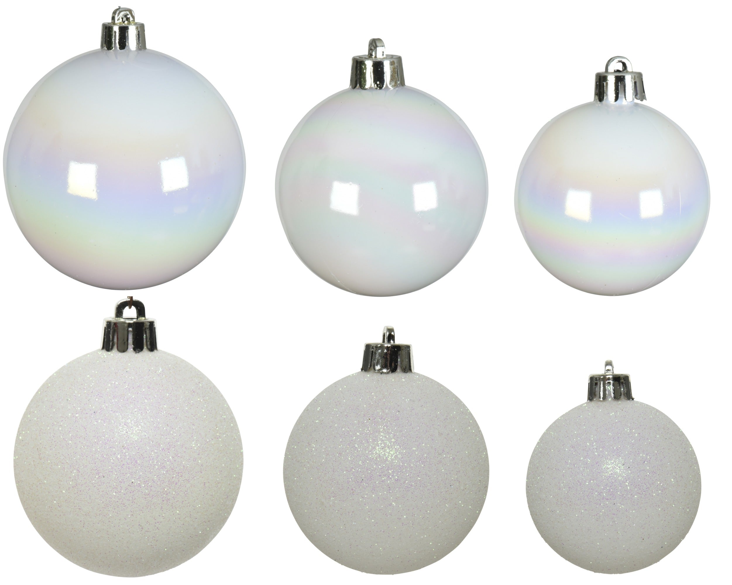 Palline Albero Di Natale Bianco Iris
