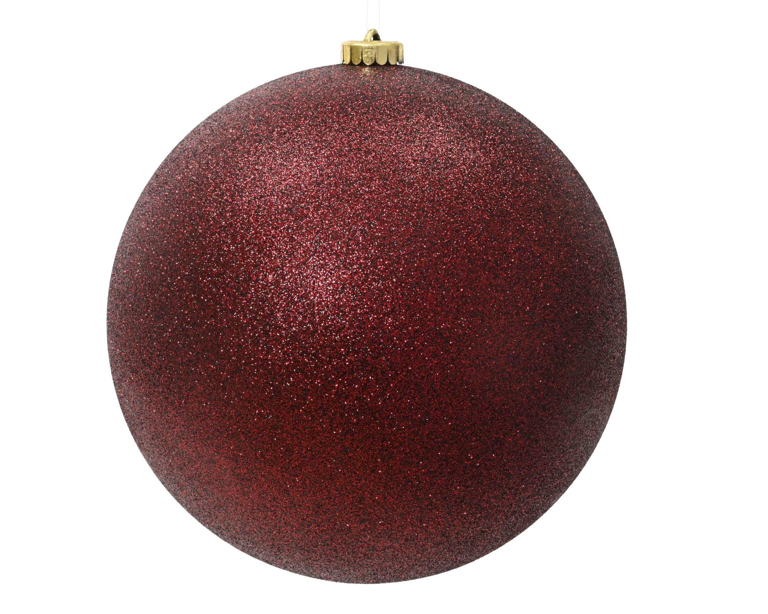 Palla Natale D 14 Cm Oxblood Finitura Glitter