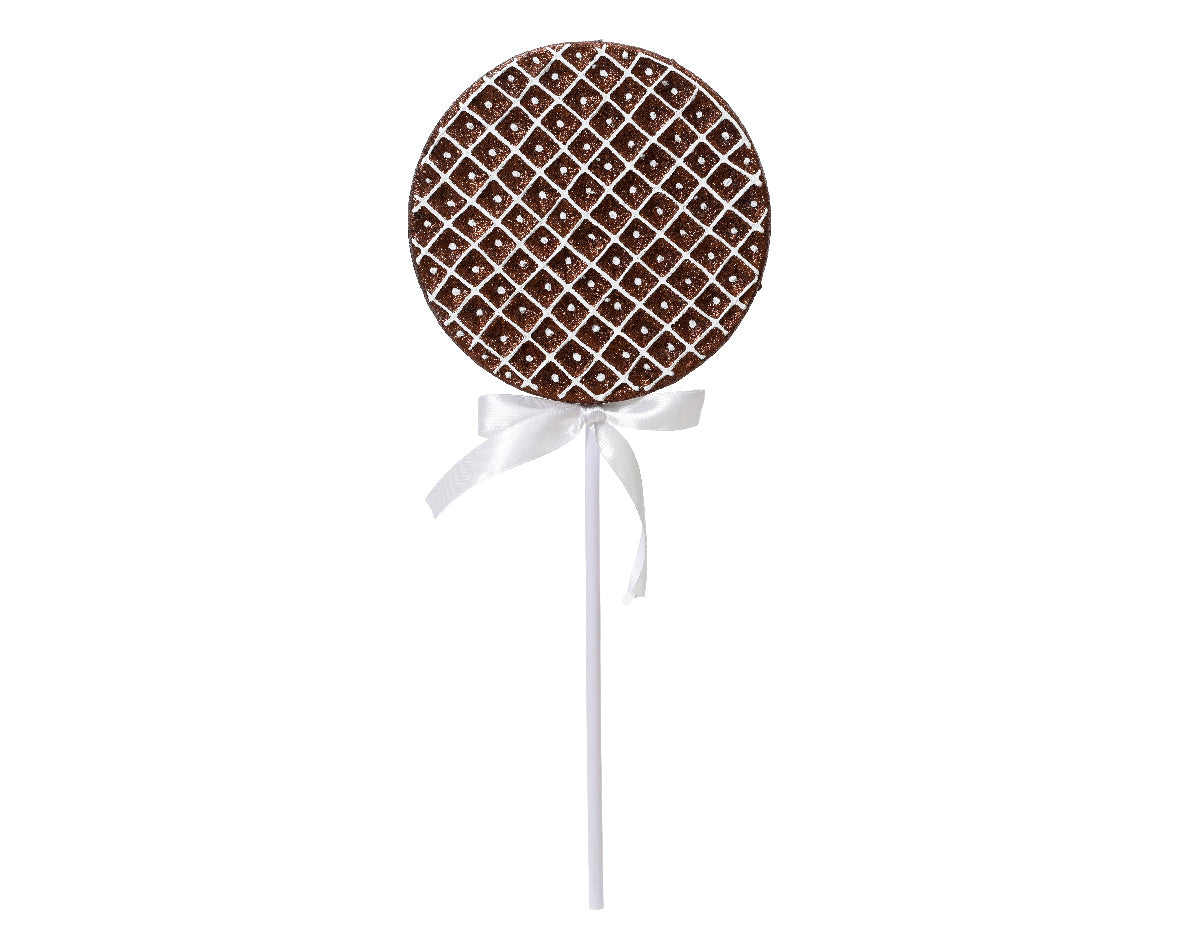 Ornamento Lolly Pop Con Glitter decorativo natalizio con bastoncino 46 cm per addobbi festivi - DeMatteis.it