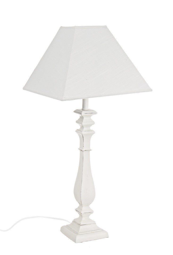 Lampada Tavolo Ajaccio Qu Legno Bianco
