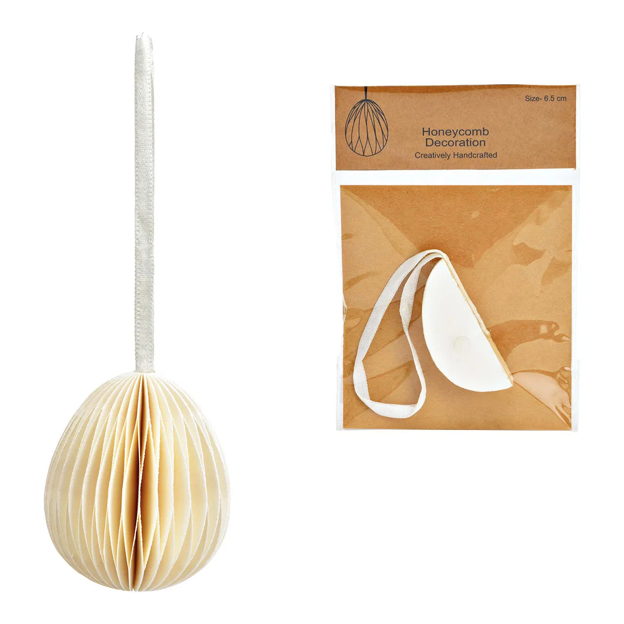 Uovo Carta Da Appendere Bianco 6 Cm 1 Pezzo