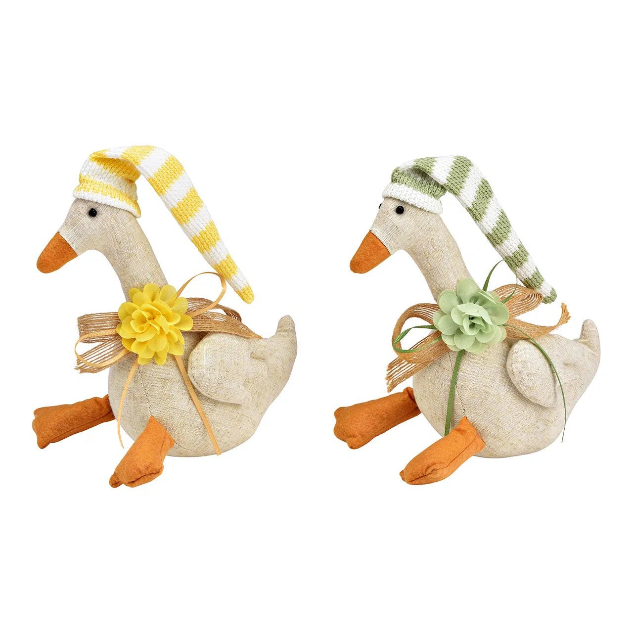 Anatra In Tessuto Beige 14x20x8 Cm 1 Pezzo