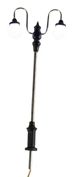 Lampione ferro decorativo a doppia lanterna 3 V 0,06 W per illuminazione miniature e presepi - DeMatteis.it