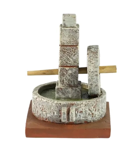 Macina Finta Resina modello decorativo dimensioni 7x7x10 cm riproduzione tradizionale mulino - DeMatteis.it