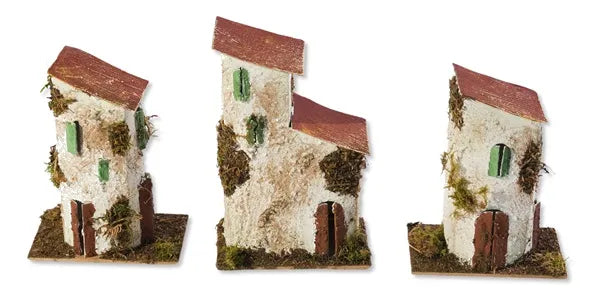 Casa decorativa miniatura 10x6x13 cm per presepe o collezione artigianale italiana - DeMatteis.it