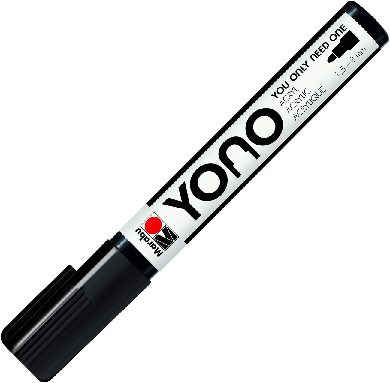 Pennarello Yono Marker Nero 1,5-3 Mm Marabu