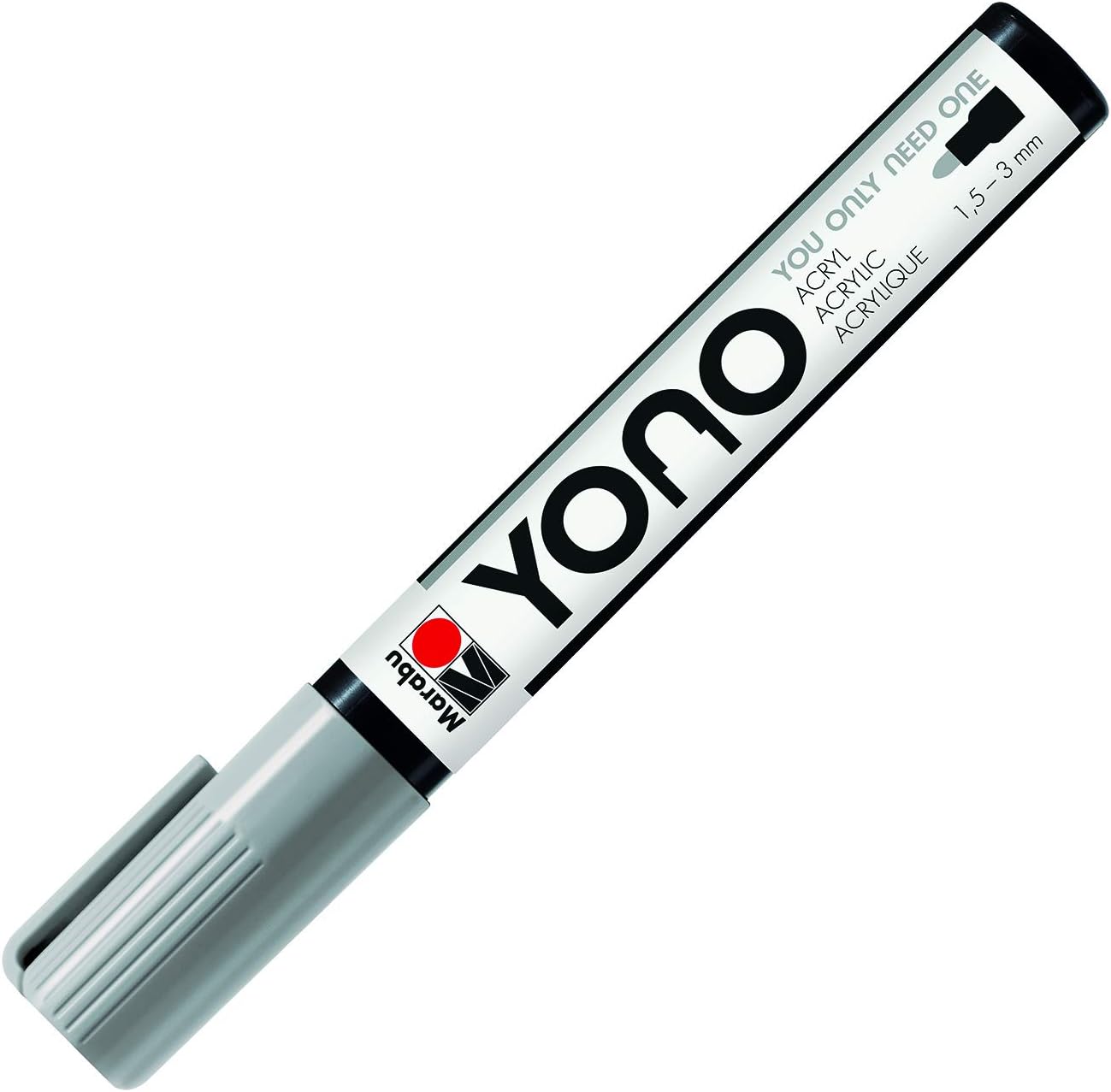 Pennarello Yono Marker Grigio 1,5-3 Mm Marabu