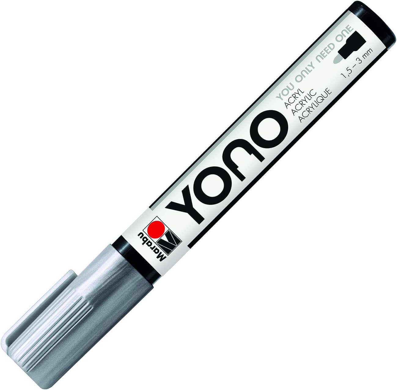 Pennarello Yono Marker Argento 1,5-3 Mm Marabu