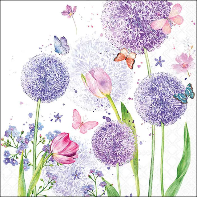 Set 20 Tovaglioli 33x33 Cm Flower Beauty