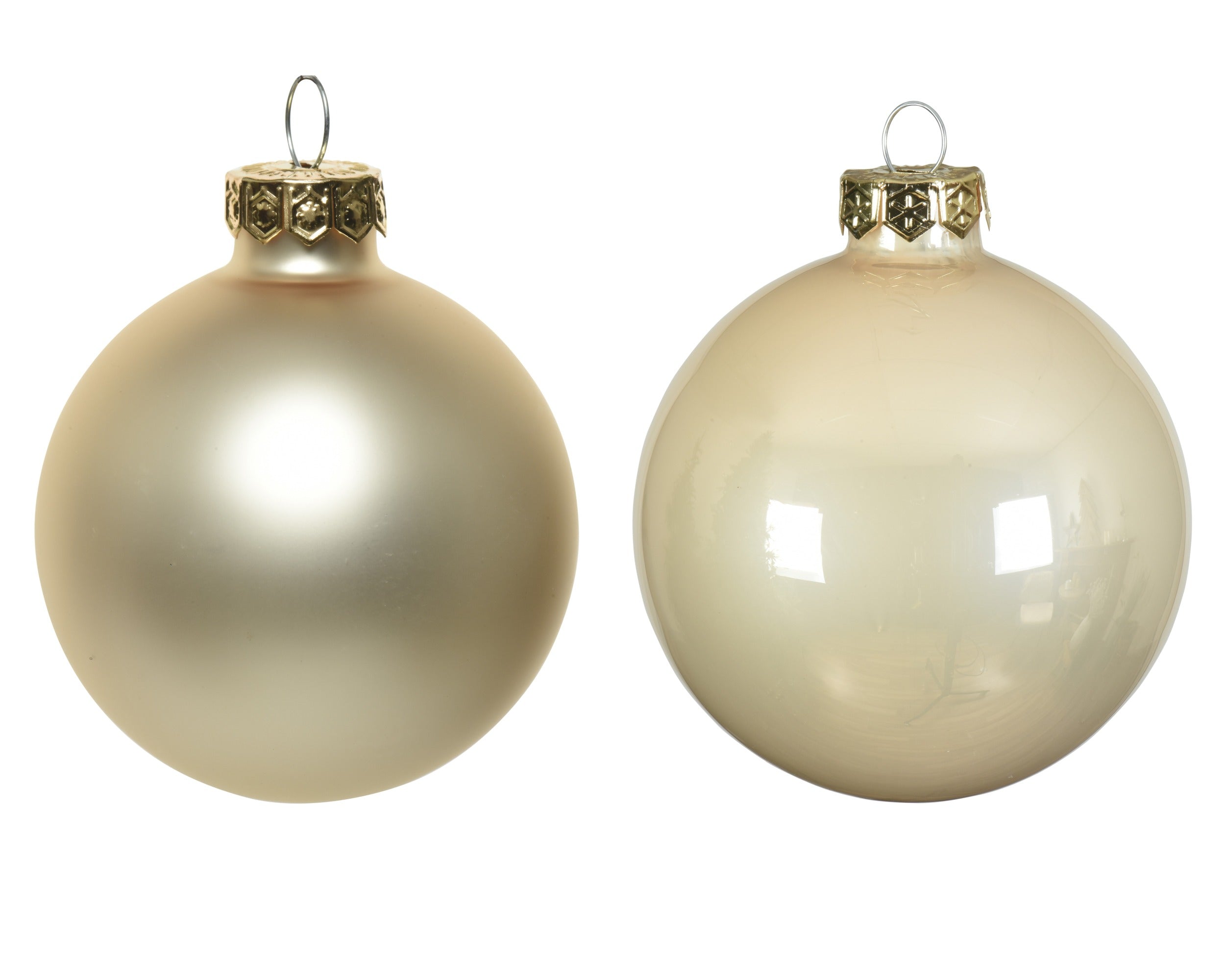 Box 8 Palline di Natale Vetro D 7 Cm Pearl