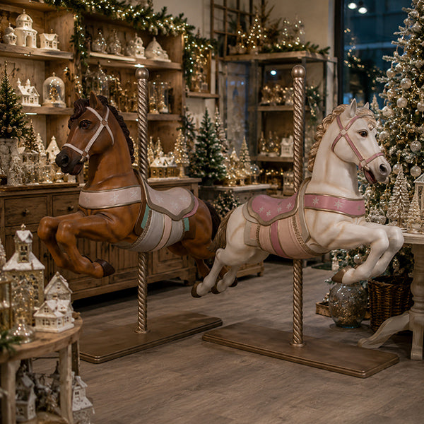 Cavallo Carosello Marrone 135x40x145 Cm