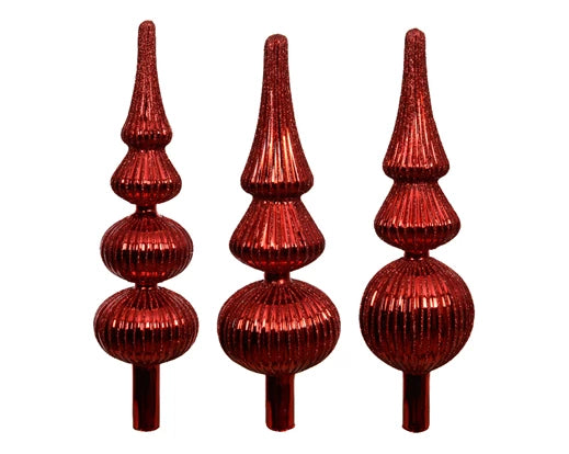 Puntale Albero Christmas Red D 7x31 Cm 1 Pz