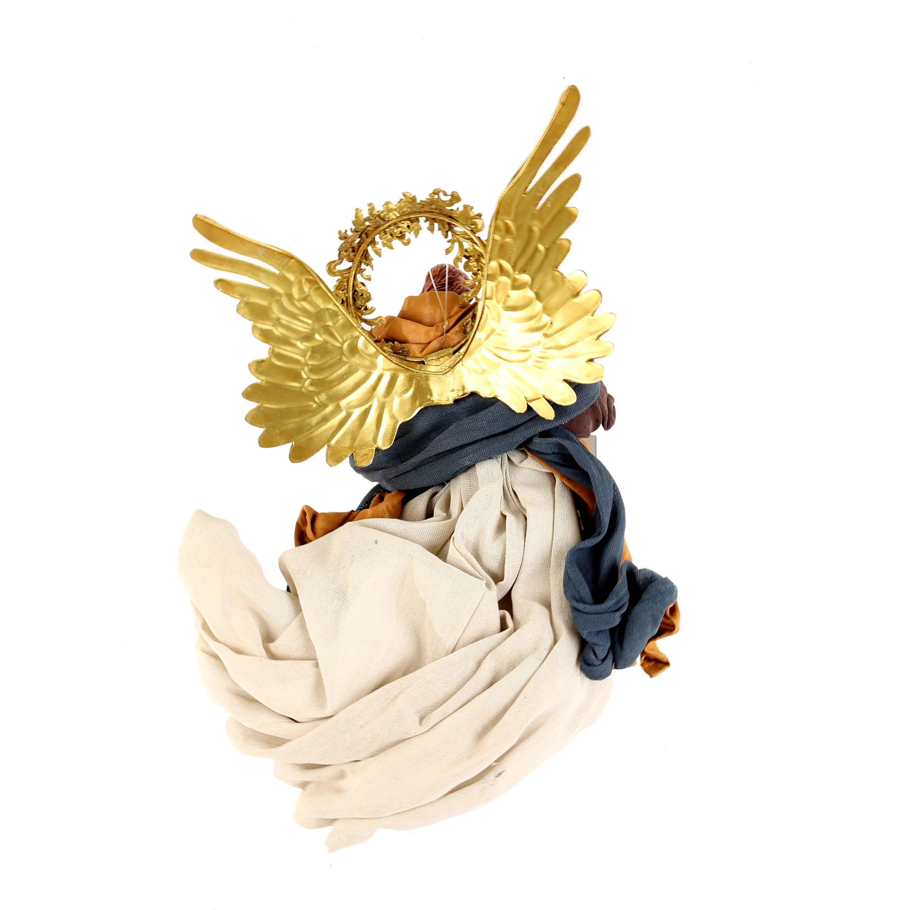 Angelo Con Lira Colori Pregiati 20x10x26 Cm