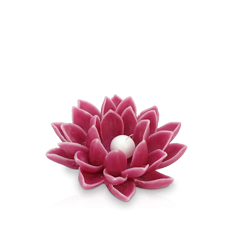 Candela Ninfea Bassa Con Sfera Viola