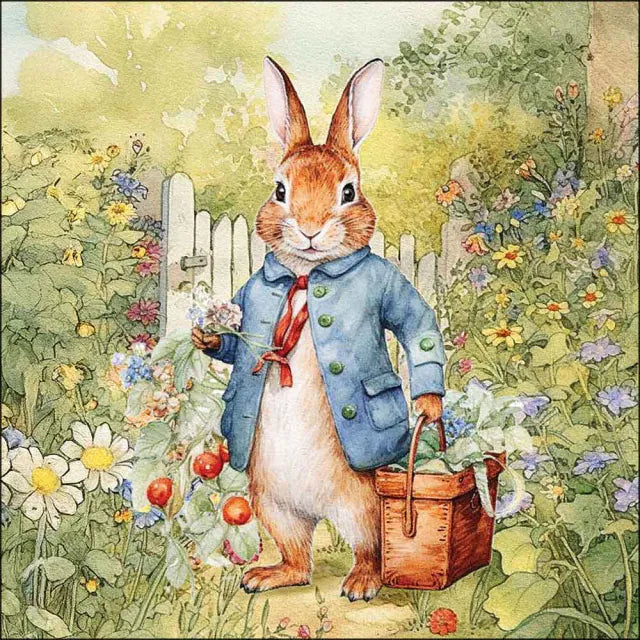 Set 20 Tovaglioli 33x33 Cm Mister Rabbit