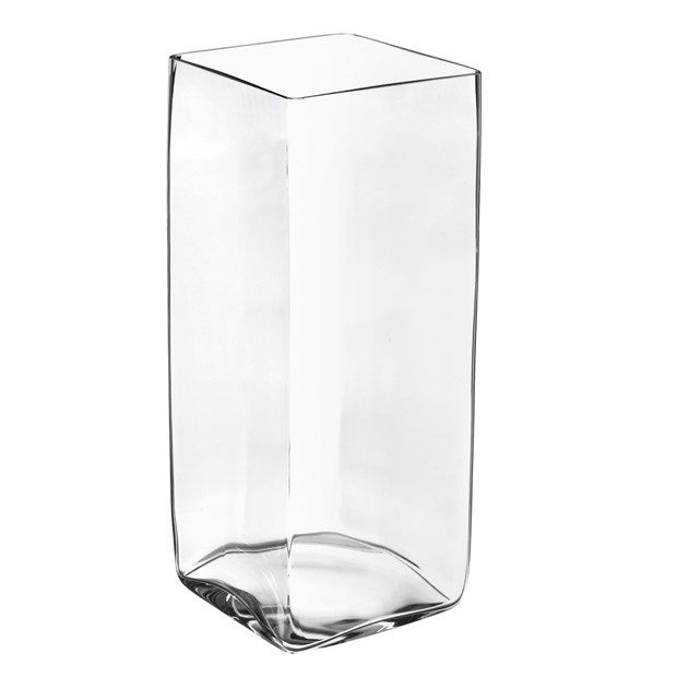 Vaso Quadrato Vetro 20x20x50 Cm