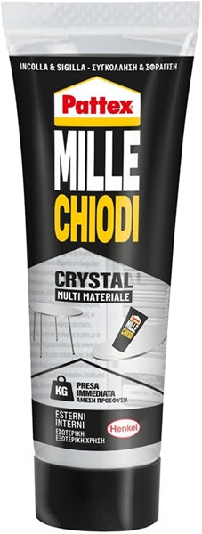 Henkel, Millechiodi Crystal 90 g colla universale trasparente per multi-materiali, incolla e sigilla senza chiodi - DeMatteis.it