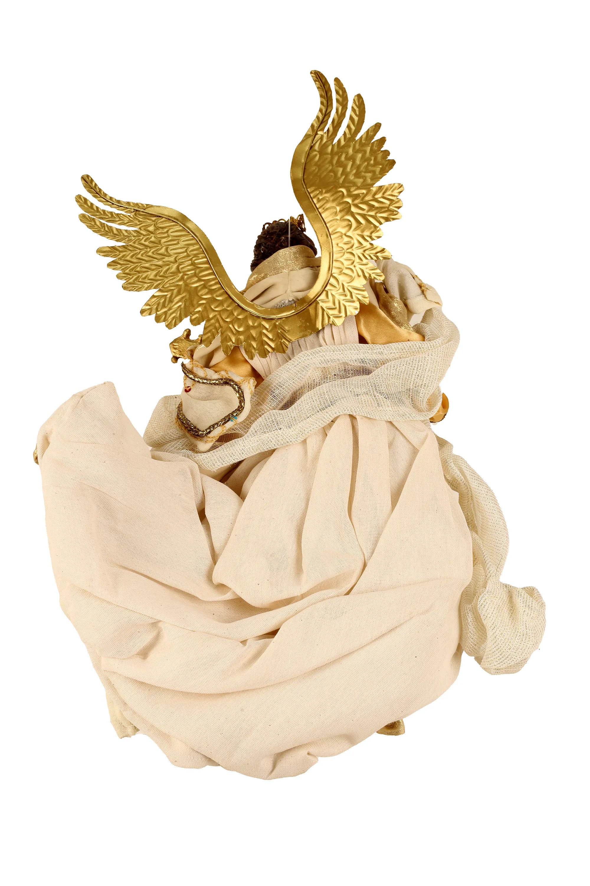 Angelo Con Lira Beige Oro 36 Cm