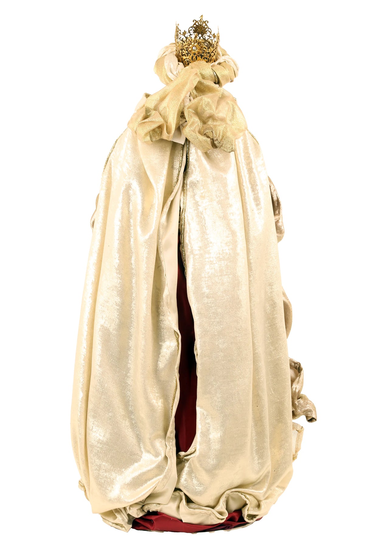 De Matteis, Natività 6 pezzi Lailah vestiti colorati 90 cm con figura in abiti dorati lucenti e corona decorativa in metallo - DeMatteis.it
