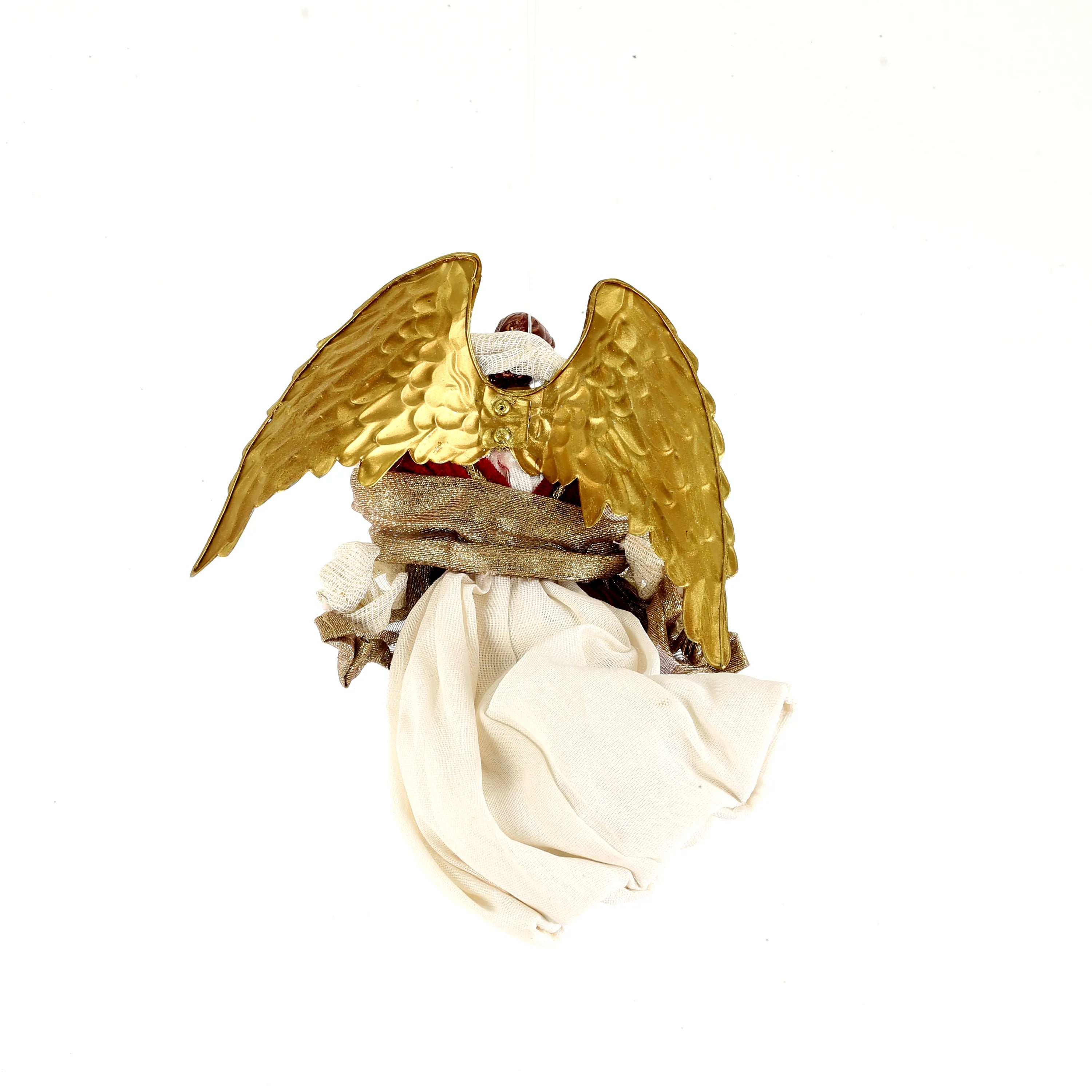 Angelo Con Flauto Bordeaux Beige 20x10x23 Cm