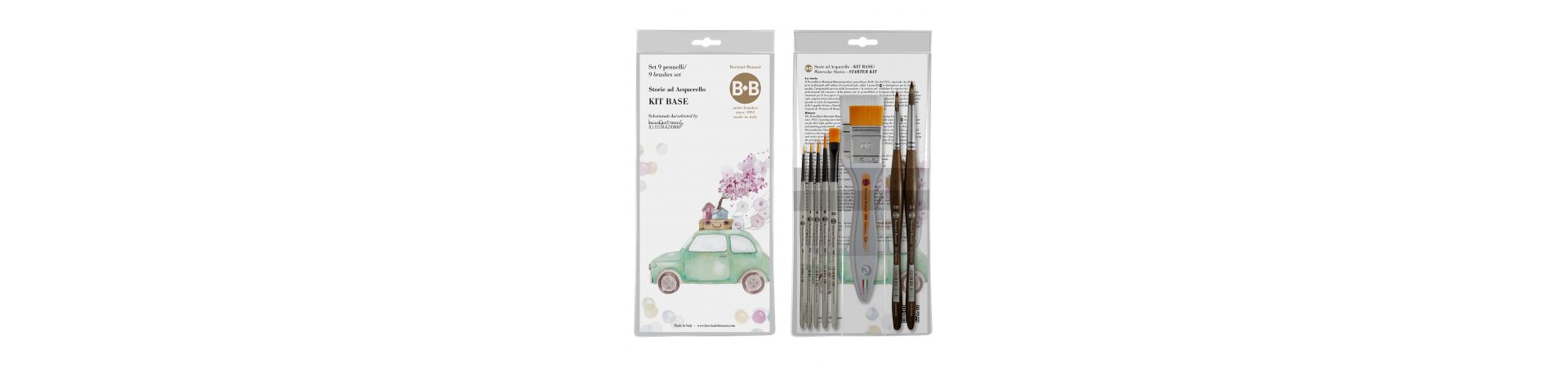 Kit Base 9 Pennelli Storie Ad Acquarello Laura Cortinovis