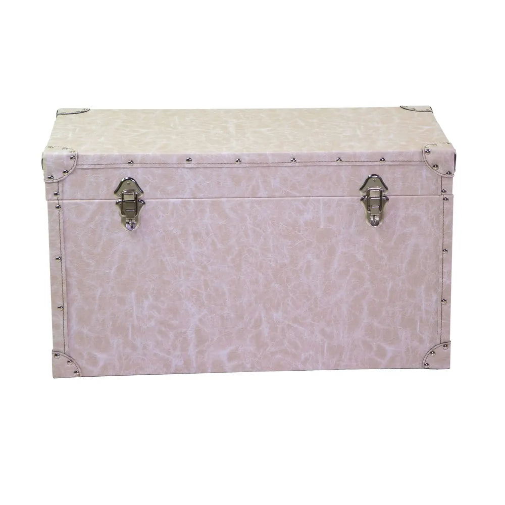 Baule Ecopelle Crema Rettangolare 56x26x26 Cm