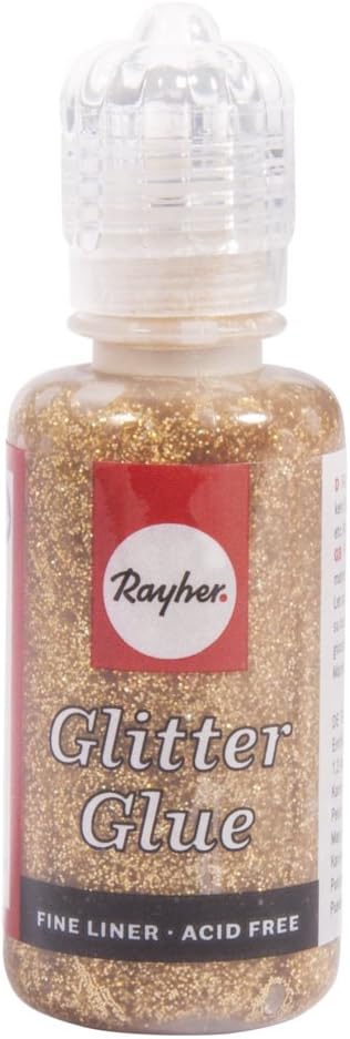 Glitter Glue Rayher 20 Gr Oro Brillante