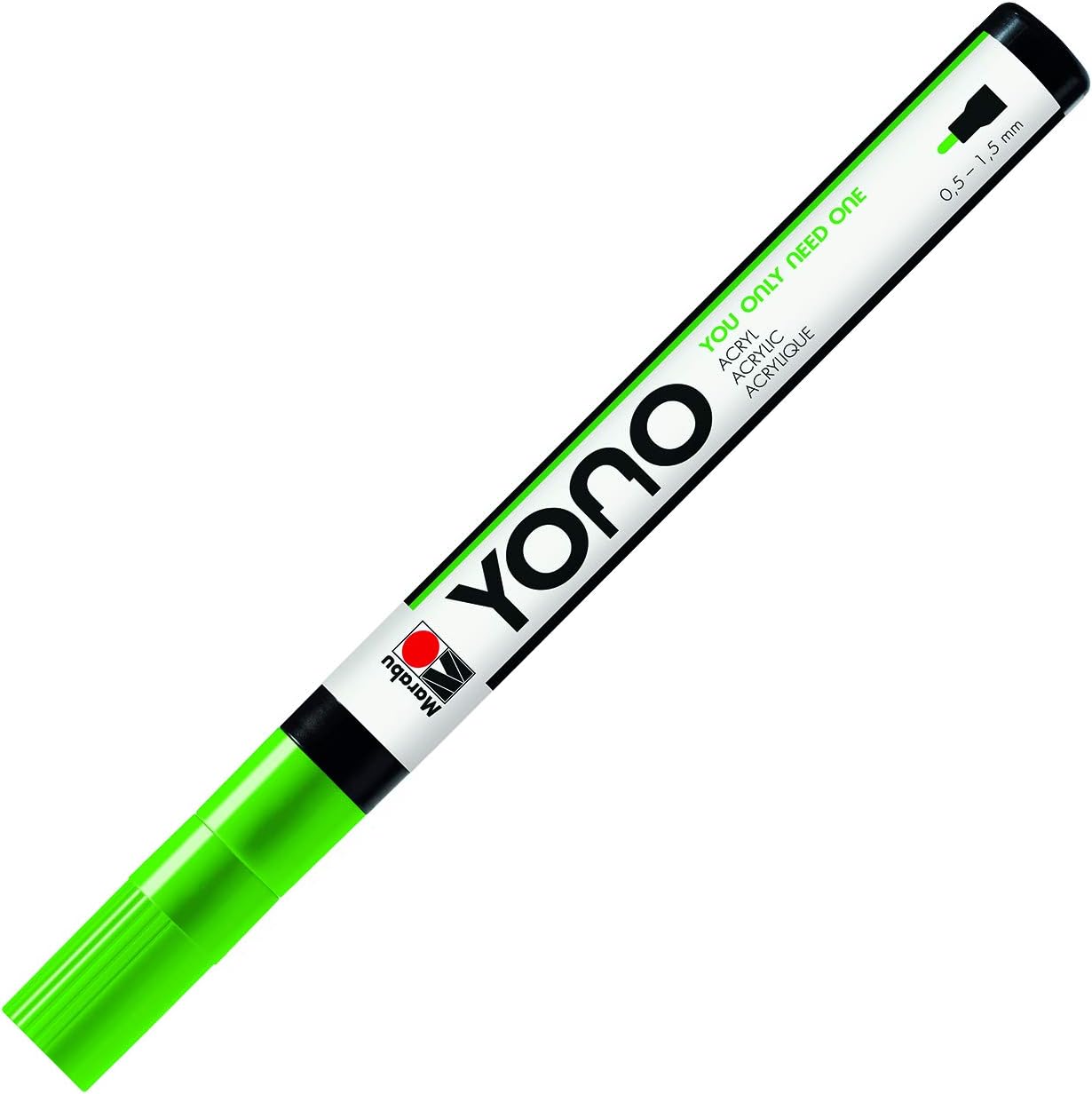 Pennarello Yono Marker Verde Chiaro 0,5-1,5 Mm Marabu