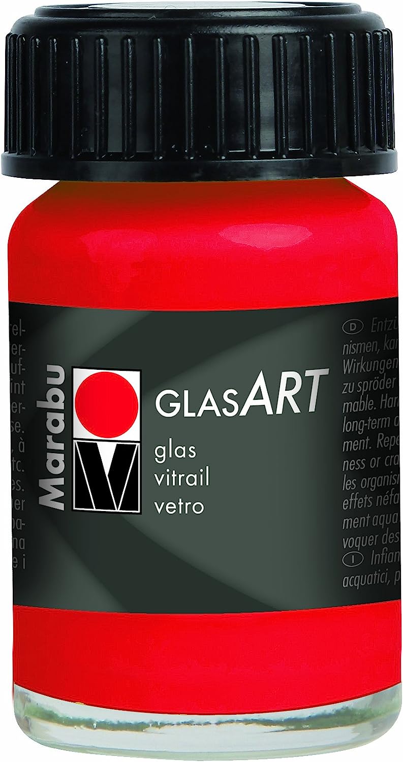 Colore Per Vetro Marabu 15 Ml Vermiglione Scuro