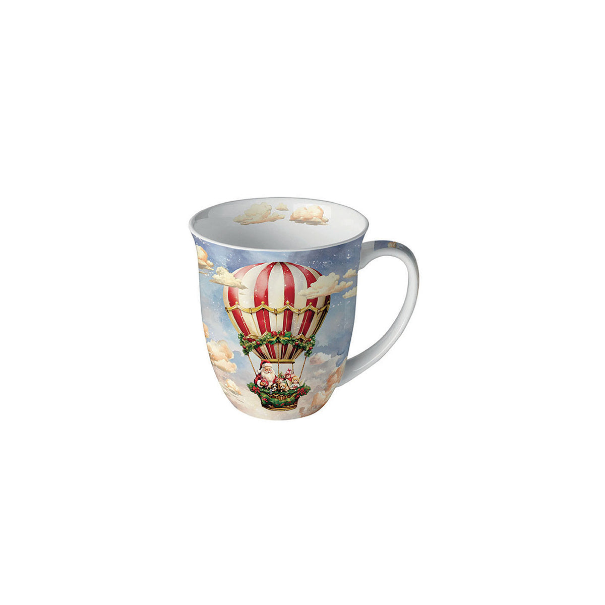 Mug Santa's Air Balloon da 0,4 l tazza in ceramica con decorazione natalizia mongolfiera - DeMatteis.it