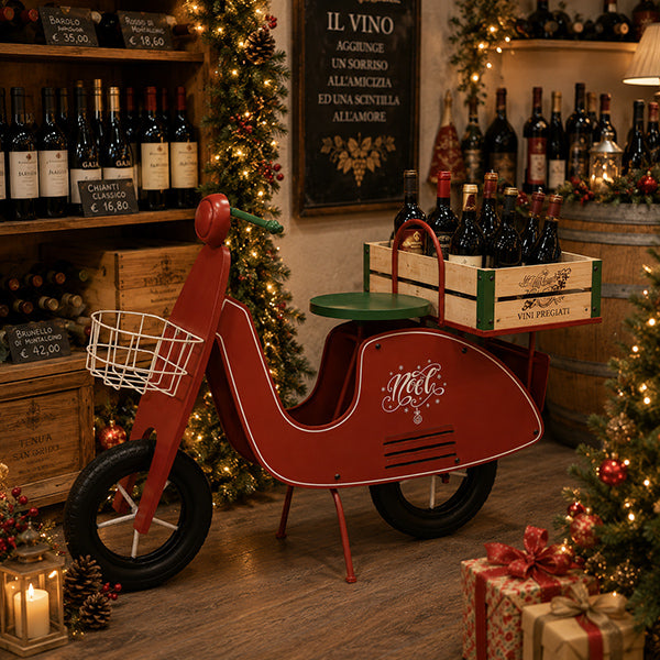 Vespa Metallo Rossa 111x46x75 Cm