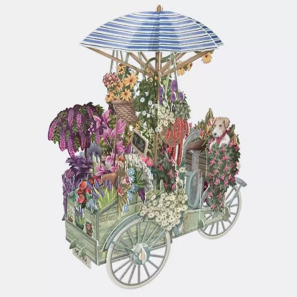 Biglietto Auguri 3d Flower Bike