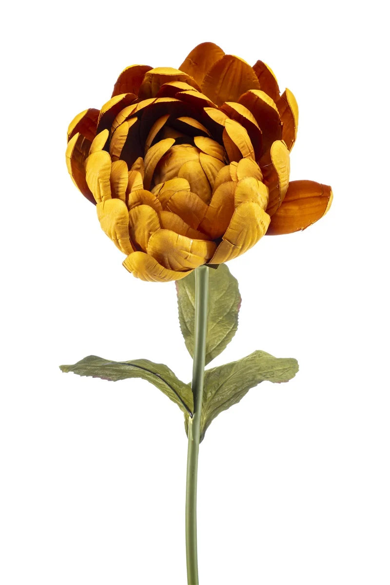 Fiore Loto Xl Arancio Su Stelo 115 Cm