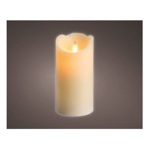 Candela Crema 7,5x15 Cm Fiamma Led Warm White