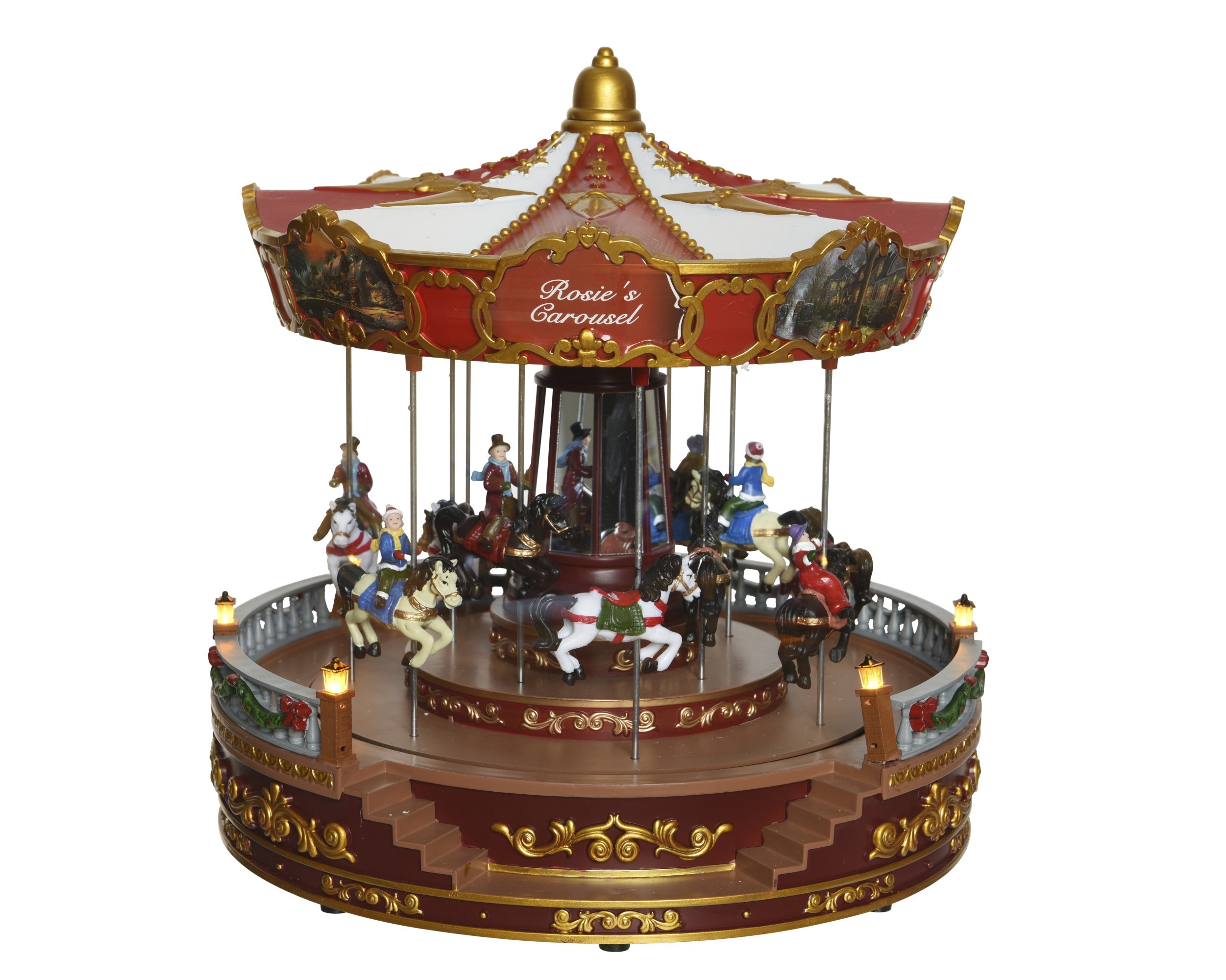 Carosello Rosso Luci Multicolor 31 Cm