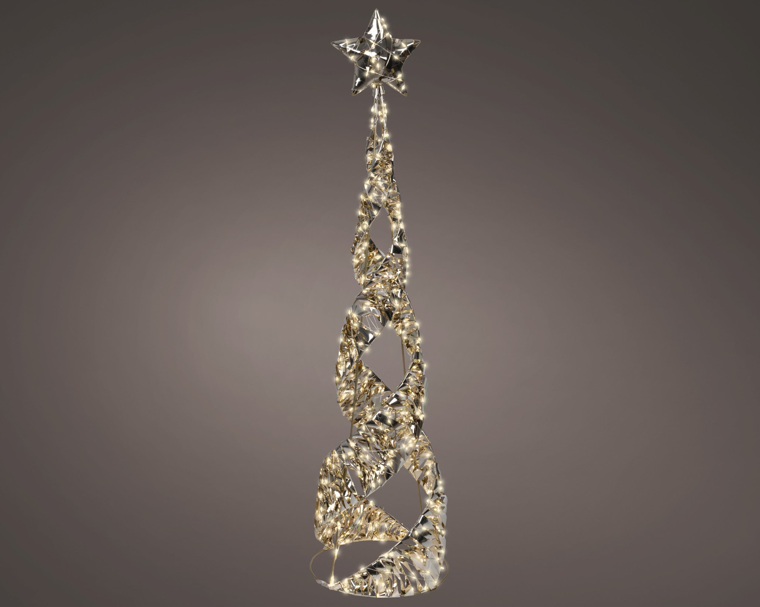 Albero Oro 600 Micro led D 25x100 Cm Luce Calda