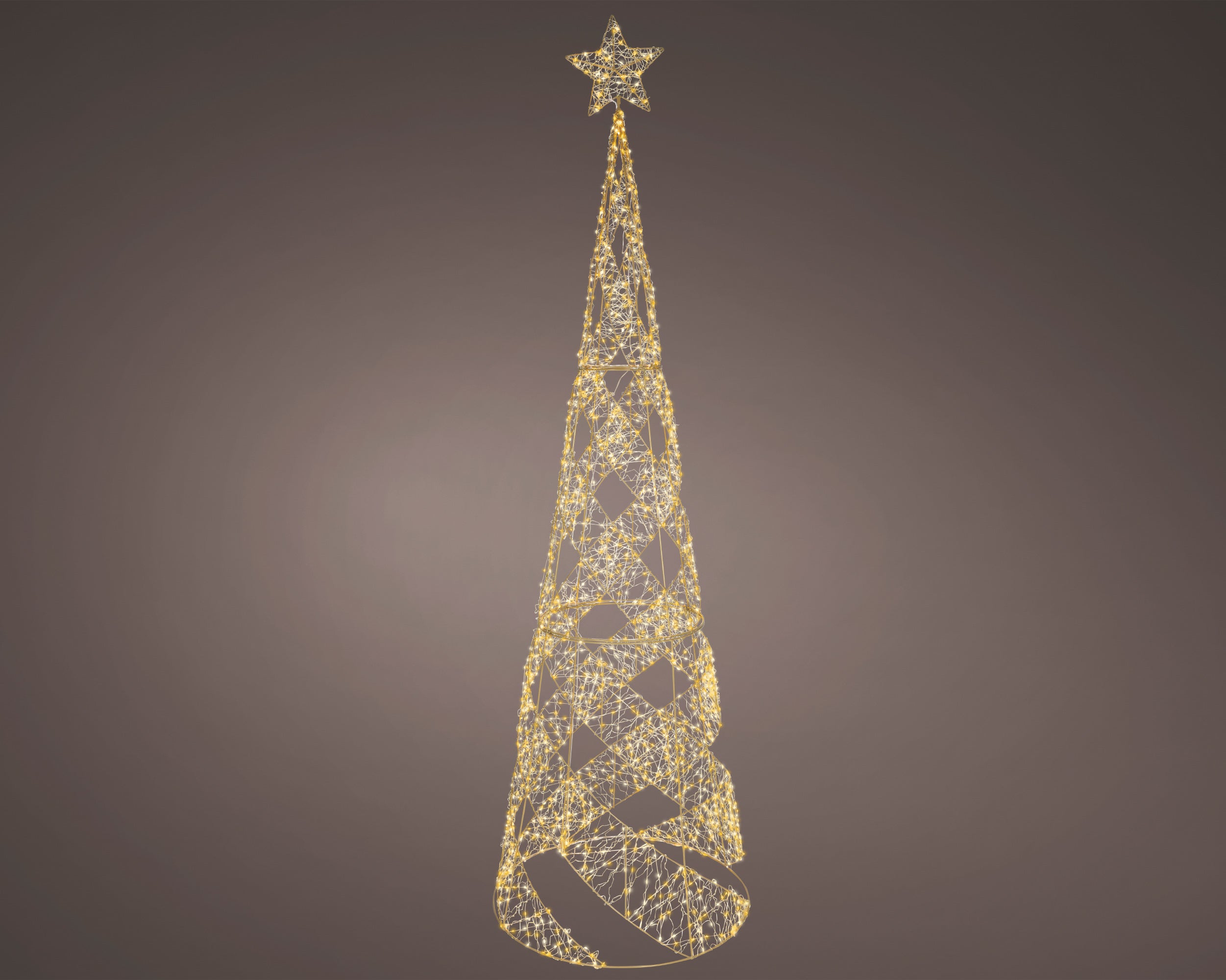 Albero Luminoso Oro Luci Classic Warm White D 70 X 234 Cm