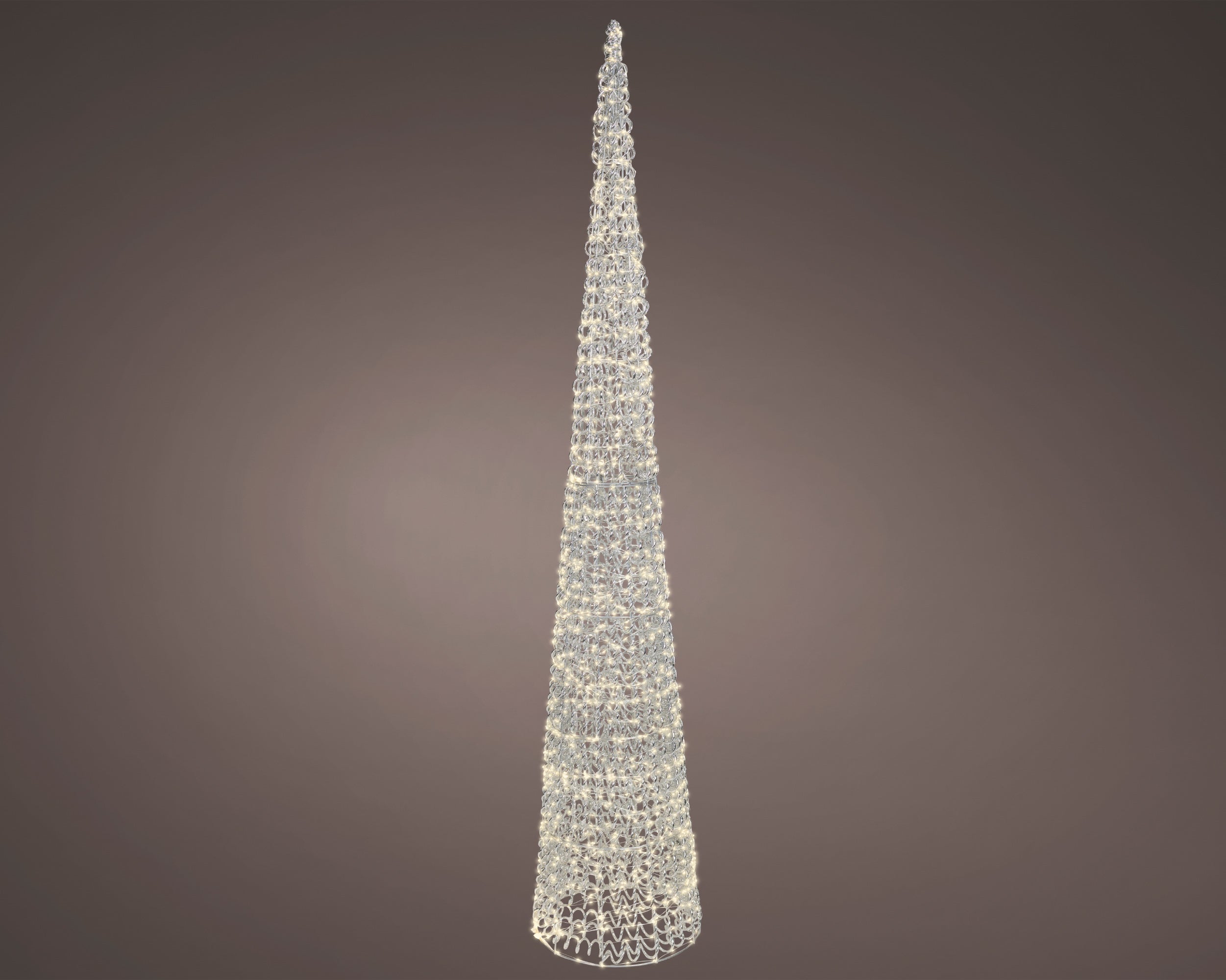 Cono Luminoso Silver 1800 Micro Led Luce Calda D 34 X 180 Cm