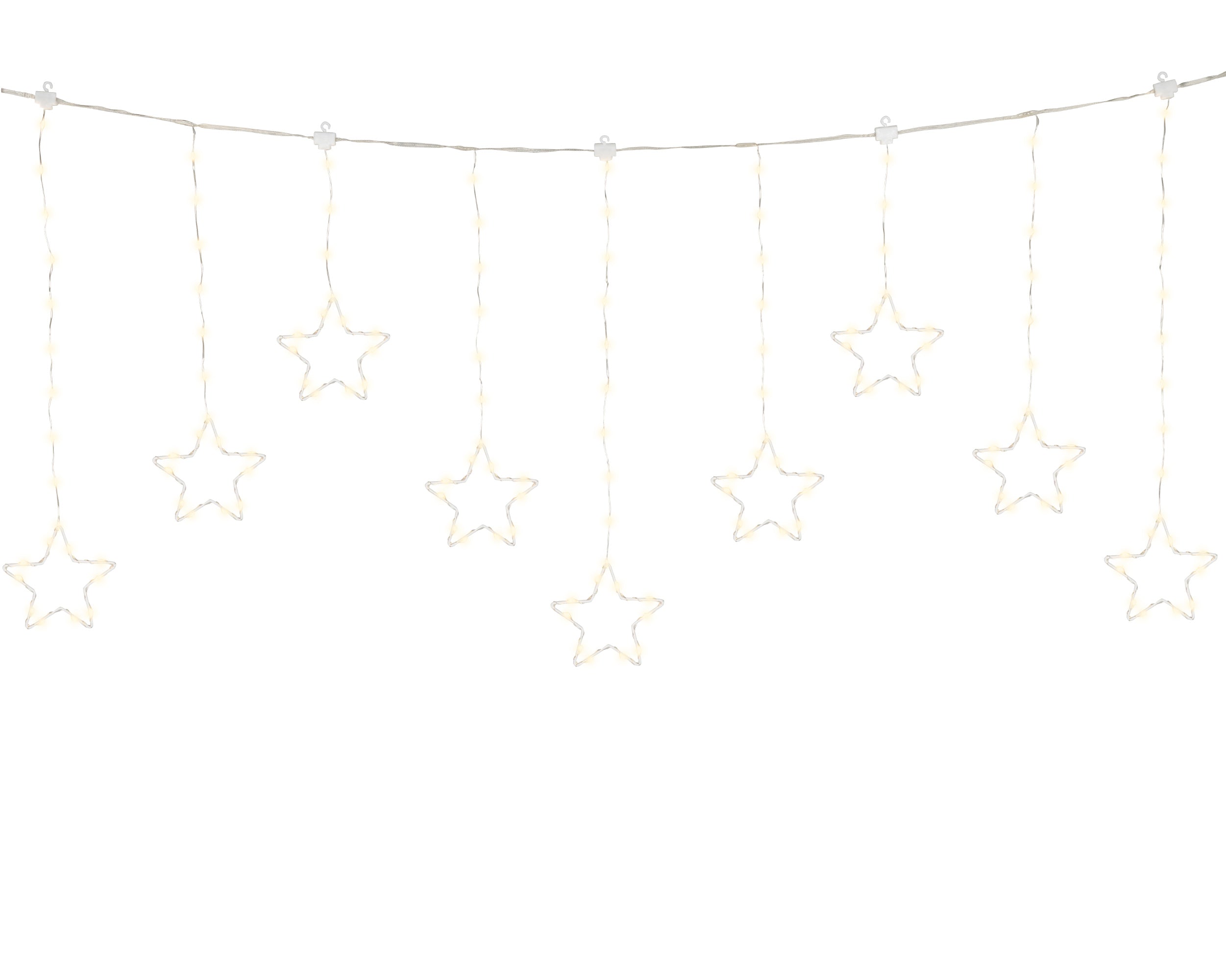 Tenda Silver 9 Discese Stelle Warm White 60x120 Cm