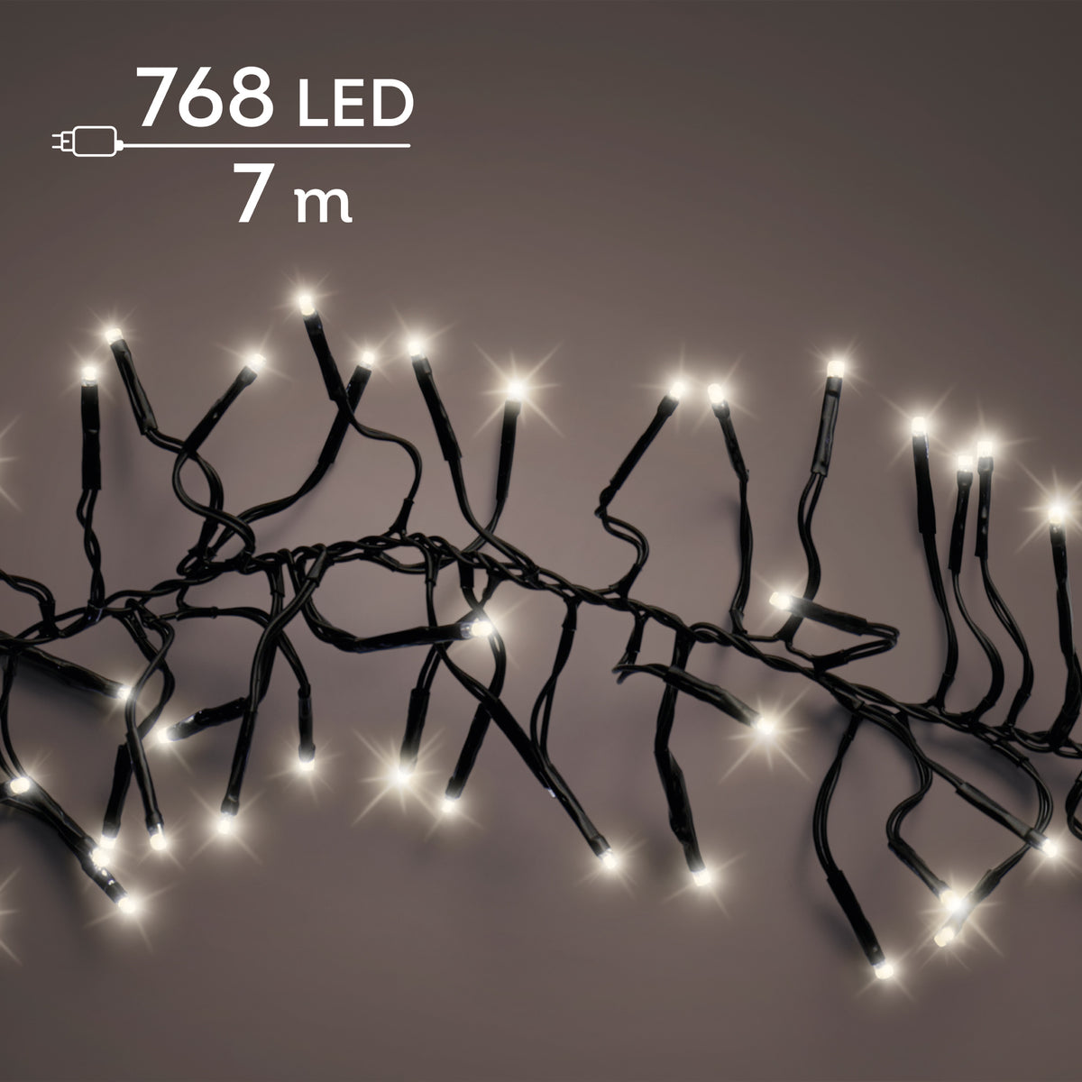 Luci Natale Cluster 768 Led Caldo Naturale
