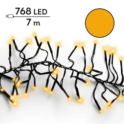 Luci Natale Cluster 768 Led Caldo Classico
